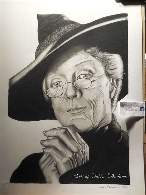 Minerva Mcgonagall Minerva Mcgranitt Alias Maggie Smith Drawing