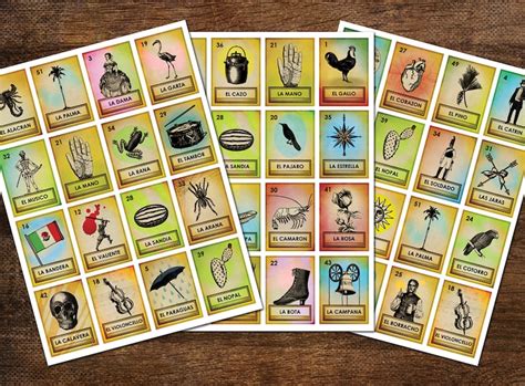 Mexican Bingo Cards Loteria Printable