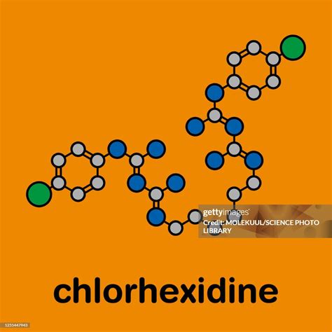 Chlorhexidine Antiseptic Molecule Illustration High Res Vector Graphic