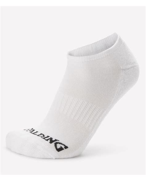 Spalding Mens 10 Pack No Show Socks White