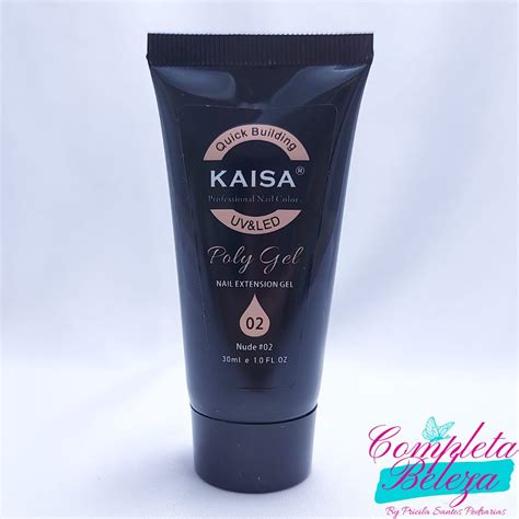 Polygel Nude 002 30ml Kaisa Completa Beleza Loja de Alongamento de Unhas Acessórios