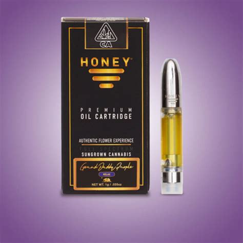 Grand Daddy Purple Strain Thc Cartridge Honey Brands