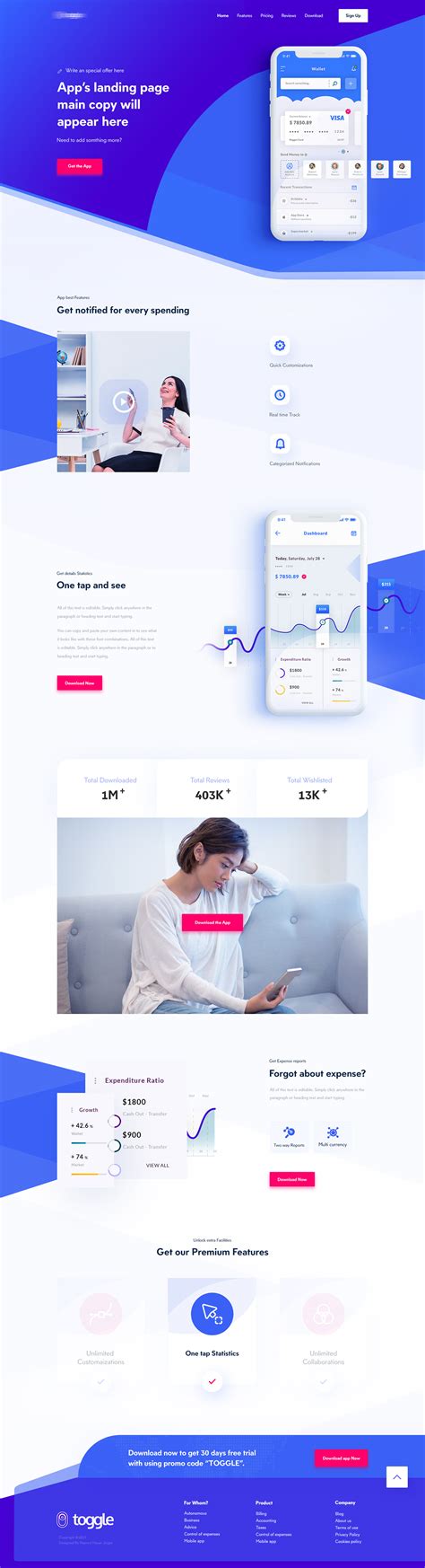 Mobile App Landing Page :: Behance