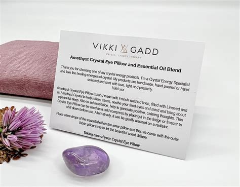 Amethyst Crystal Eye Pillow Vikki Gadd