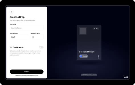 Create a drop – Foundation