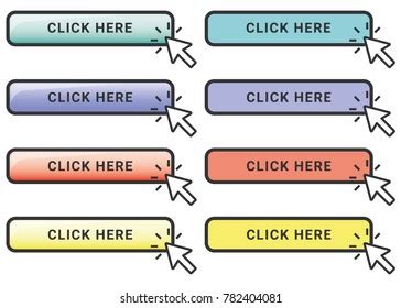 Click Here Button Vector Set Stock Vector (Royalty Free) 782404081 ...