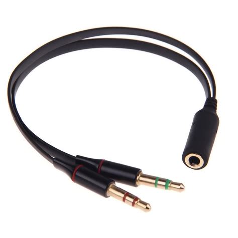 Zwart Mm Audio Mic Microfoon Y Splitter Kabel H Grandado