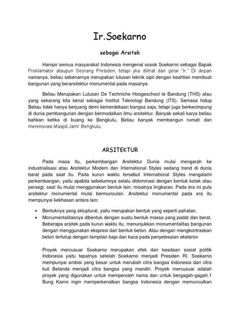 PDF Sejarah Arsitektur Masa Soekarno 2 DOKUMEN TIPS