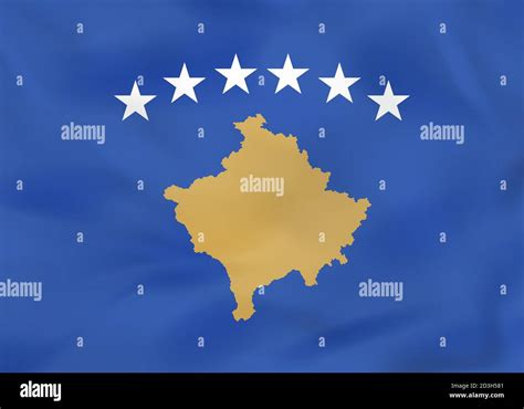 Kosovo Waving Flag Kosovo National Flag Background Texture Vector