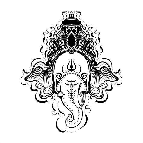 Lord Ganesha Black And White Wallpapers