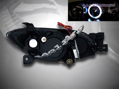 Mazda Sedan Jdm Black Ccfl Halo Projector Headlights Headlamps