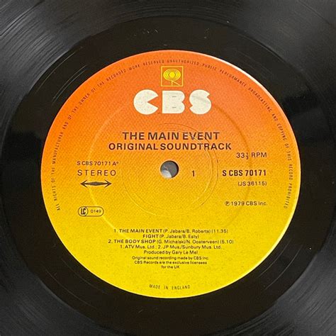 Various - The Main Event - Music From The Original Motion Picture Soun ...