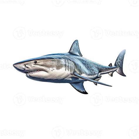 Shark isolated on transparent background, created with generative AI ...