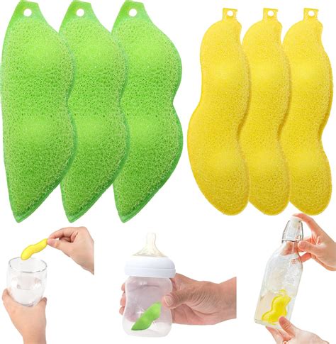 Beans Shaped Bottle Cleaning Sponge Pcs Reuseable All Around Magic