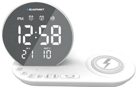 Blaupunkt Radiobudzik Fm Alarm Usb Cr Wh Charge Bia Y Blaupunkt