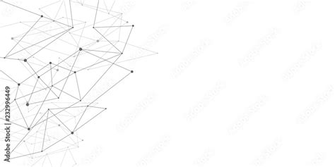 Dot And Line Connection Nodes Abstract Background Vector Plexus