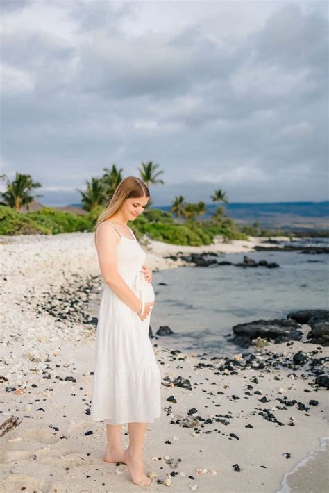 Pregnancy Announcement Hawaii Sunset Beach Photographers Hawaii