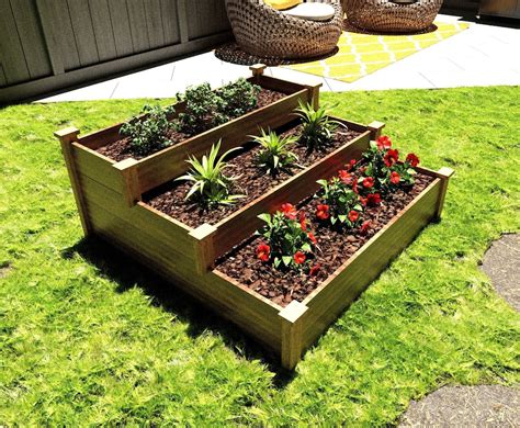 Diy 3 Tier Raised Planter Box Plans Garden Planter Bed Plans