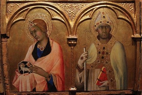 Simone Martini Polittico Di Pisa Dettaglio Sant Agnese E Sant