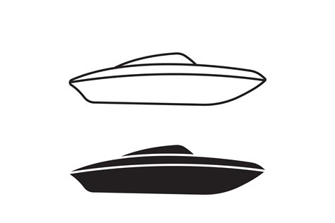 Speed Boat Clipart Black And White