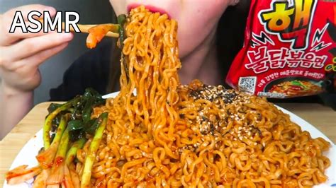 Asmr Nuclear Fire Noodles Eating Sounds 핵불닭볶음면 2봉지 먹방 すごく辛いラーメン 一個非常