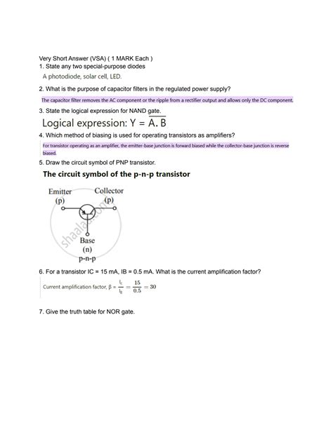 SOLUTION HSC Chapter 16 Semiconductors Devices Hsc Question Bank