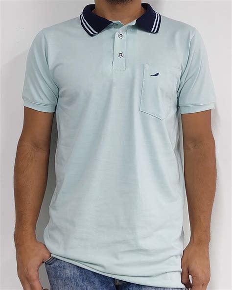 Camisetas Tipo Polo Para Hombre Jalape O Ref Verde Agua