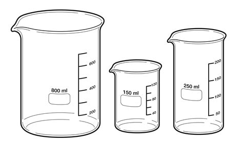 chemistry lab beakers