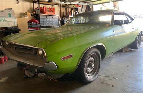 Rare Green Go 1971 Dodge Challenger Barn Finds