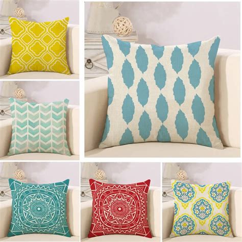 Geometric Pattern Pillowcase Geometric Shape Bed Home Pillow Case