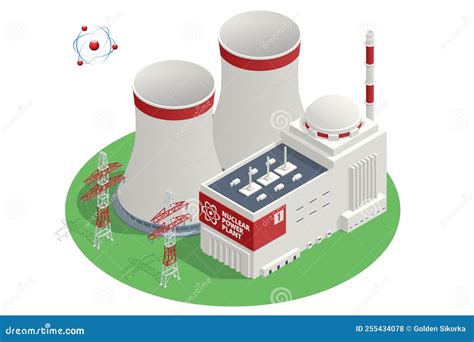 Isometric Nuclear Power Plants Are A Type Of Power Plant That Use The Process Of Nuclear Fission