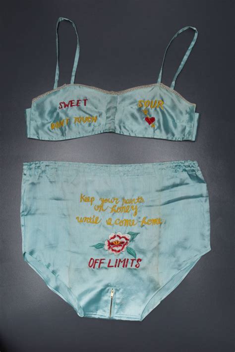 Embroidered Rayon WWII Souvenir Lingerie Set The Underpinnings Museum