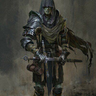 Penitent Knight Russell Dongjun Lu Undead Knight Dark Fantasy Art