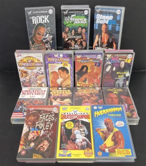 Wwf Wwe Wrestling Vhs Video Tape Cassette Bundle Wrestlemania Vintage