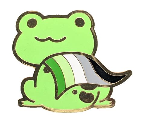 Aromantic Pride Frog Pin In Aro LGBT Flag Chibi Superhero Gay Frog Pins In 2025 Chibi