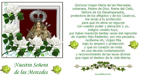 Nuestra senora de las mercedes oracion