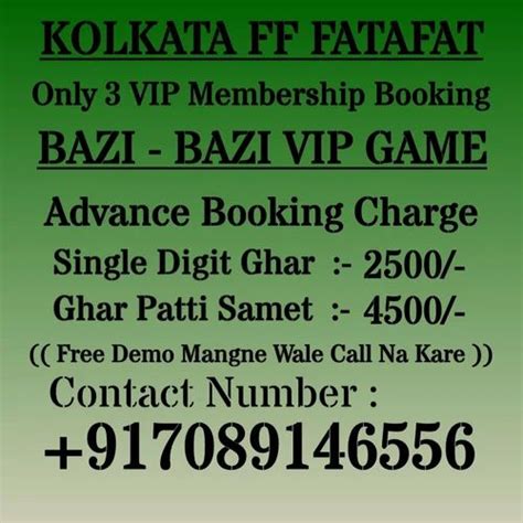 FF Kolkata Fatafat Result Kolkata Ff Ghosh Babu Tips Today At Rs 4500