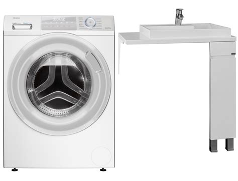 Стиральная машина с паром Haier HW60-BP12929B с раковиной Юпитер 80R ...