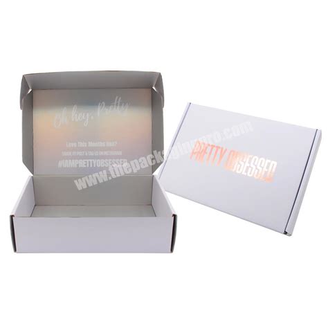 Custom Printing Holographic Shipping Mailer Box Hologram Cardboard Mailing Box Packaging Holographic