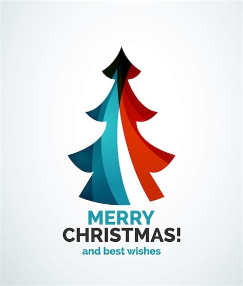 Premium Vector | Christmas tree geometric design