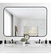 Amazon Kimreal X Mirror Black Bathroom Vanity Mirror Large