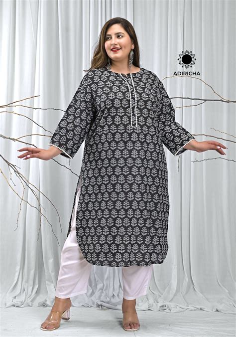 Buy Latest Plus Size Kurtis For Women Adiricha