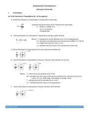 2015 AERODYNAMICS FORMULA.pdf - Fundamentals of Aerodynamics Summary of ...