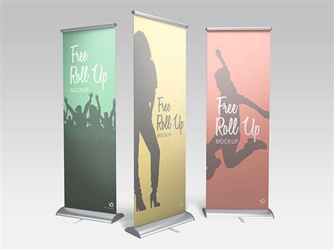 Free Roll Up Banner Mockup (PSD)