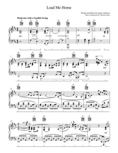 Lead Me Home By Jamey Johnson Sheet Music For Instrumental Solo Arr