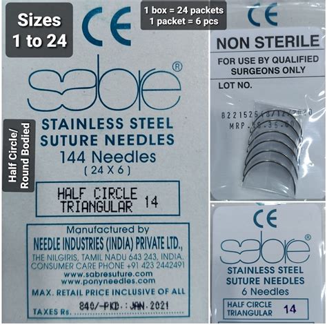 Grey Sabre Stainless Steel Suture Needle For Hospital At Best Price In