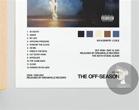 J Cole The Off Season Album Cover Poster Etsy