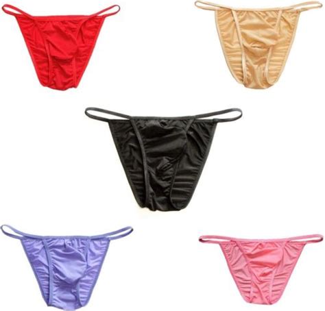 Men Comfortable Silky Bugle Pouch Tanga Briefs Strings Bikini Underwear Ebay
