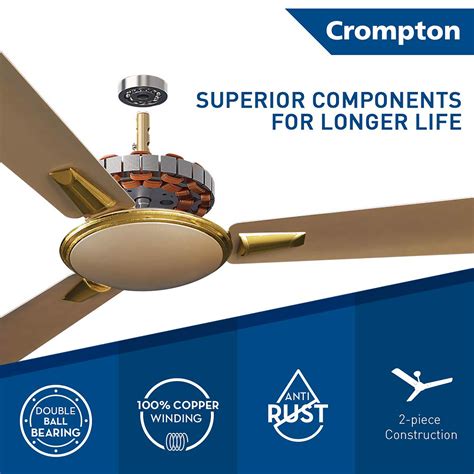 Buy Crompton Aura Prime Cm Blade Ceiling Fan Anti Dust Technology