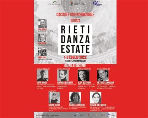 Rieti Danza Estate Dall Al Luglio La Ix Edizione Della Grande